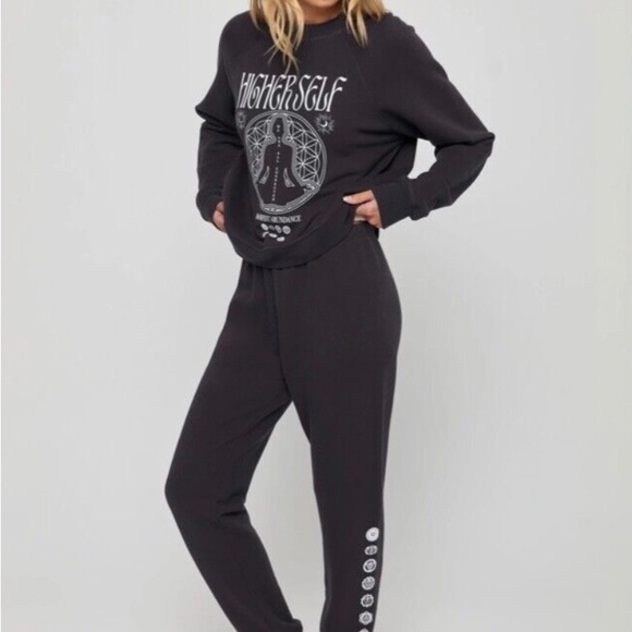 Spiritual Gangster Higher Self Forever Crew Pullover Sweatshirt, Black, NWT - Picture 3 of 3